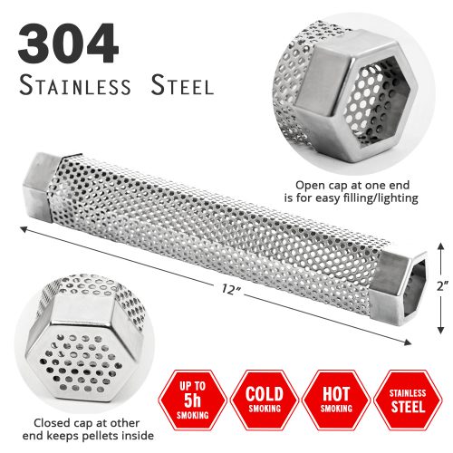 Smoker Tube 12″ Hexagonal